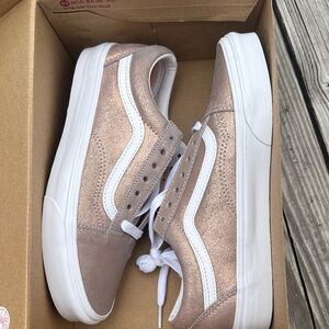 Vans Shimmering Pink and White Women's Sneakers